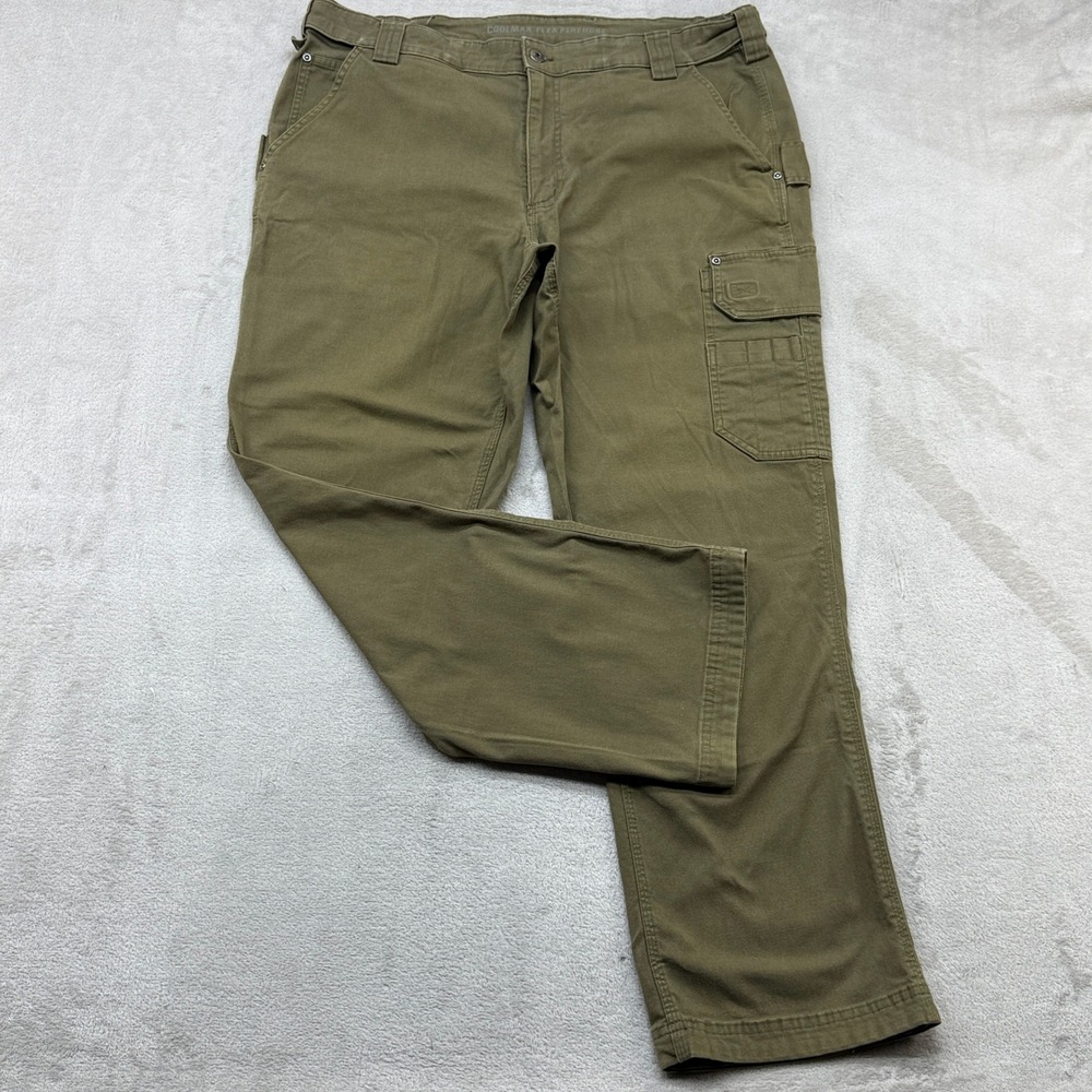 Duluth Trading Co Cargo Pants Mens 40x32 Green Coolmax Flex Firehose Workwear